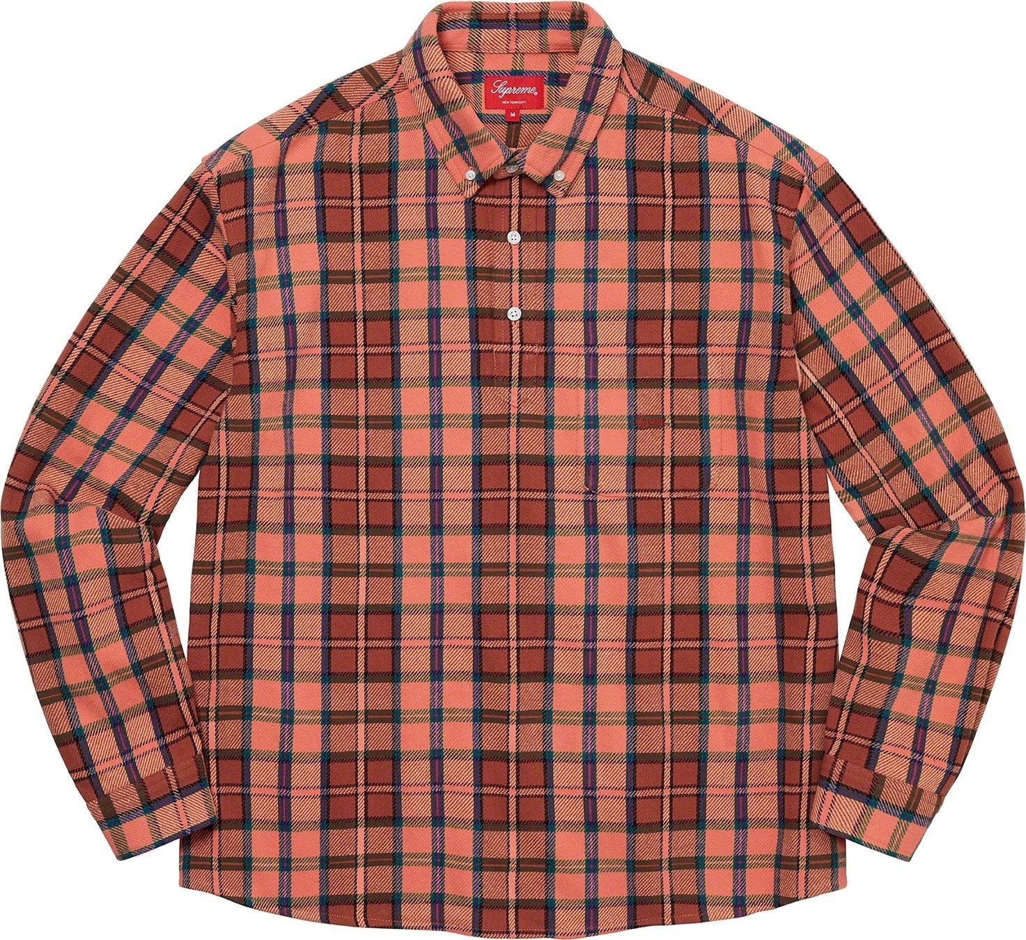 Pullover Plaid Flannel Shirt view 2